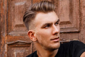 Sharp Striped Side Parting Hairstyle 1